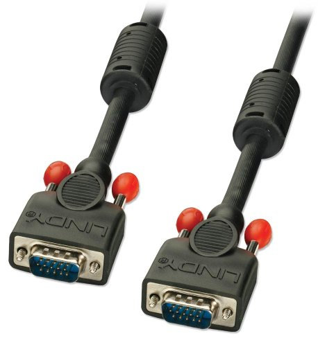 Lindy 37375 Cavo Monitor S-VGA Premium, 5 m, Nero