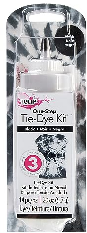 Tulip One-Step Tie-Dye Kit, Vibrant Colors for Fabric 4 fl oz, Black