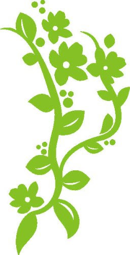 PEMA Indigos UG Sticker mural D419 Motif belles orchidées 120 x 61 cm Jaune vert