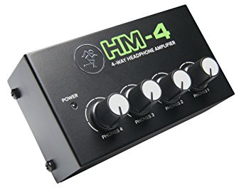 Mackie HM Series, 4-Way Headphone Amplifier Mixer Accessory 1-ch x 4 headphones (HM-4), Black