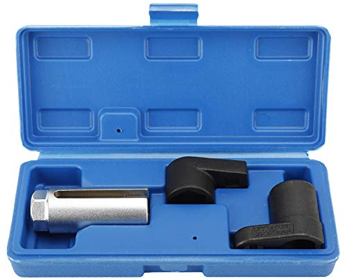 FreeTec 3pcs Oxygen Sensor Socket Set, 7/8 Inch (22mm) O2 Sensor Sockets, Auto Lambda Sensor Socket Wrench Removal Tool, 6 Points