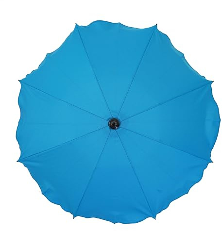 Skyline Universal Sonnenschirm Regenschirm für Kinderwagen und Sport Buggy, Babywagen Schirm mit Universal Halterung, UV-Schutz50+ Sonnensegel Sonnenschutz (Blau)