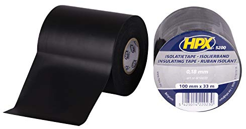 Isolierband, PVC, 100 mm x 33 m, Schwarz
