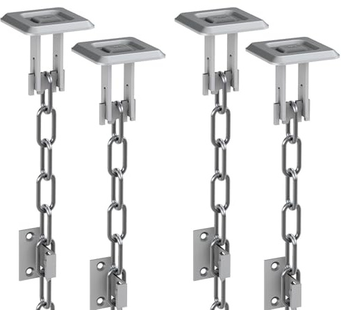 ECI® Gitterrost-Sicherung Einbruch-Schutz Zusatz-Sicherung für Licht-Schacht Keller-Schacht 2 Paar