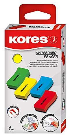 Kores Magnetischer White Board Schwamm, verschiedene Farben, trocken abwischbar, 110 x 55 x 20 mm, 20861