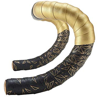 NSGJUYT Fahrradlenker. Bar Tape-Straßen-Fahrrad Bequeme Anti-Rutsch-Silikagel-Suspension schweißabsorbierendem Fixed Gear Bike Parts (Color : Gold Gradient)