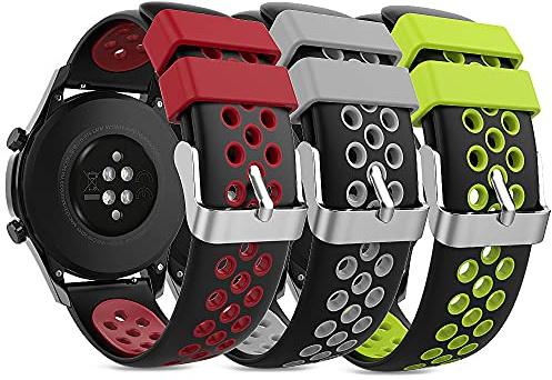 TUSITA [3 unidades de pulsera de liberación rápida de 22 mm compatible con Garmin Vivoactive 4, Venu 2, Huawei Watch GT GT2 GT2e GT3 GT Runner, Galaxy Watch, TicWatch Pro GTX E2 S2, Amazfit GTR 2 2e 3