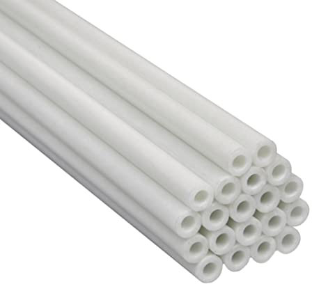 GOONSDS Tube en Fibre De Verre Blanc - pour La Transformation du Modèle De Construction De Table De Sable Tube Rond Tube Rond en Plastique 20Pcs,Blanc,6mm x3mmx500mm