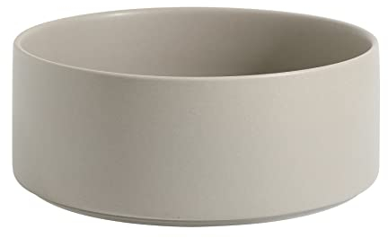 Havniva Ciotola antiscivolo in ceramica per cani, grande ciotola per acqua per cani, protegge la colonna vertebrale cervicale (ciotola da 20,3 cm, grigio)