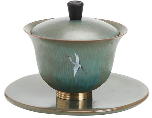 XIALON 160ml Cinese Zuppiera Tazza Di Tè Ciotola Creativo Gru Modello Ceramica Gaiwan Tea Set