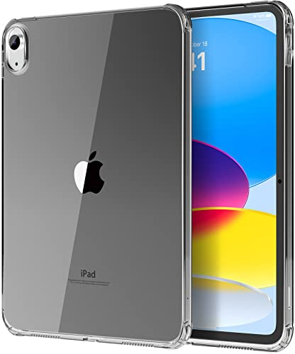 MoKo Klar Hülle für iPad (A16) 11./10. Gen (2025/2022), Alltag und Schutz | Anti-Vergilbung Transparent Stoßfest Dünn Tablet Rückendeckel Rückseite und Soft TPU Stoßfänger Kratzfest Klare Schutzhülle