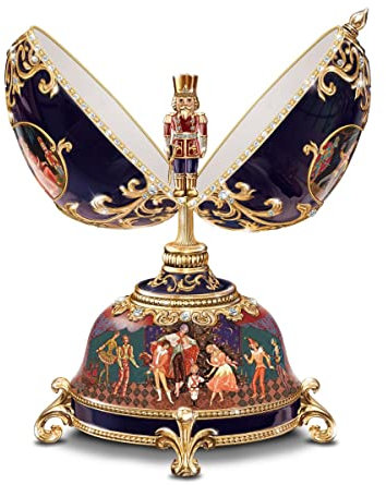 The Bradford Exchange 'The Russian Nutcracker' Heirloom Porcelain® Musical Egg Featuring The Classic Melody The Nutcracker Suite From