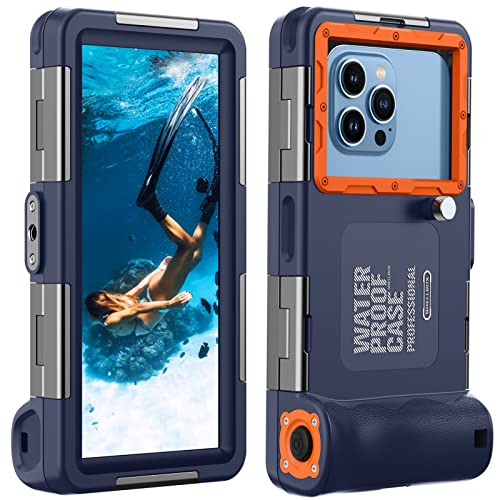 Lanhiem Wasserdicht Handyhülle IPX8 Universelle Tauchen Professionelle Handy Unterwasser Hülle Wasserfeste tief 15M Handytasche für iPhone Samsung Huawei Xiaomi Redmi, Tauchen Schnorcheln Surfen Case