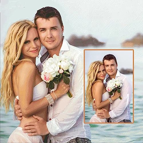 Rainsar Diamond Painting Eigenes Foto, Personalisiert Custom 5D DIY Diamant Painting Set, Benutzerdefinierte Geschenke Full Diamant Bilder Home Decor (Runder Diamant, 30x30cm)