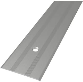 InterProfiles Aluminium Threshold Trim 35mm - Grooved - Silver - Pre-Drilled Screw Fix 0.93m Length (3.05FT) TMW Profiles (Silver)