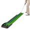 COSTWAY 250CM Premium Putting Green, Professional Golf Practice Turf with Simulate Grass Turf, 2 Hole, Auto Ball Return Track, Guideline and Gift Box, Portable Golf Accessories Putting Mat