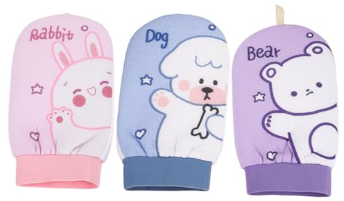 MAGICLULU 3stücke Peeling-handschuhe Für Körperbad Badehandschuhe Zur Hautreinigung Kompaktes Duschzubehör Für Effektives Peeling Und Entfernung Abgestorbener Hautzellen