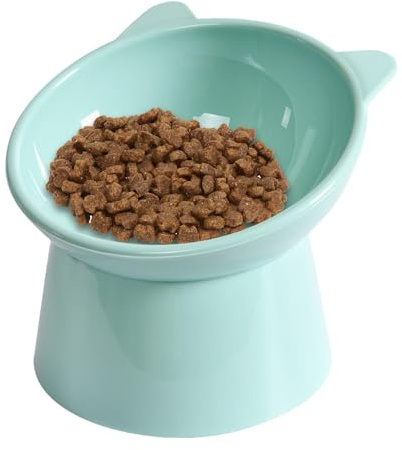 Ergonomischer Katzennapf, Ergonomische Katzenfutternäpfe, 45° geneigte erhöhte Katzenfutterschalen, Anti-Verschütten geneigte Katzenfutterschalen, hohe Füße erhöhte Katzennäpfe, Anti-Erbrochenes