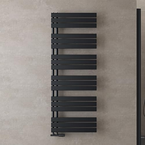 doporro Heizkörper Bad Handtuchheizkörper 159x60cm Anthrazit Badheizkörper | Badezimmer Badheizung Handtuchtrockner Handtuchwärmer Seitenanschluss, Effiziente Wärmeleitung, Nahtlose Schweißtechnik, FN