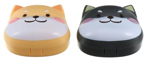 WATIIFUFU 2st Kontaktlinsenbehälter Pflegeset Für Kontaktlinsen Kontaktlinsenzubehör Pinzetten-kit Koffer-kit Aufbewahrungsbehälter Für Kontaktlinsen Reiseetui Für Kontaktlinsen Plastik