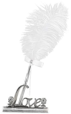 Operitacx Gravierter Stift Zur Unterschrift Bei Der Hochzeit Mit Metallsockel Personalisierter Stift Für Partygäste