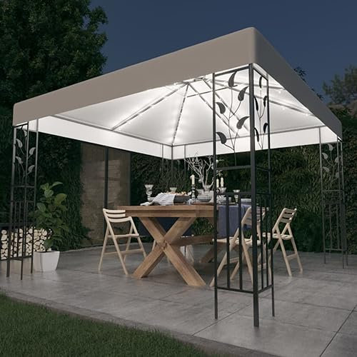ShGaxin Pavillon, Faltpavillon, Pergola, Partyzelt, Standmarkise, Sonnenzelt, Garten Pavillion, Grillpavillon, 3x3 m Weiß