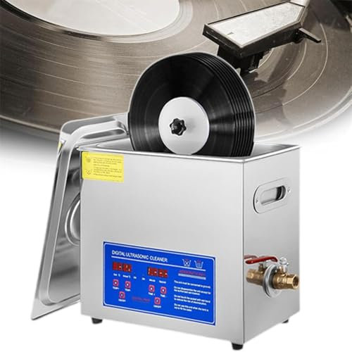 Kommerzieller Ultraschallreiniger 6L Vinyl-Schallplattenreiniger 40kHz mit digitalem Timer und Heizgeräten. Hervorragende Reinigungslösung für Industrieteile von Uhreninstrumenten
