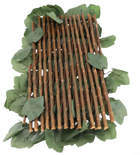 Simulierter Laub-Sichtschutzzaun, für den Außenbereich, Kunststoff, Seide, Gartendekoration mit künstlichem Grün für Zäune und Wände (Nr. 1)