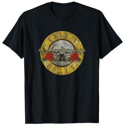 Official Guns N' Roses Vintage Bullet Logo Hard Rock Maglietta