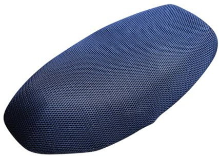 DINHEAROM Funda Asiento Moto Azul de Dacron Protección Solar y Aislamiento Térmico para Motocicleta y Scooter Diseño Moderno y Anti-Deslizante