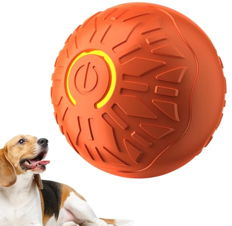 Hundbollar Interaktiva hundleksaker, interaktiv hundboll - Stimulerande hundleksaker - Rörelseaktiverad elektrisk automatisk boll för valp tristesslättnad hämta träning besättning utomhus inomhus ment