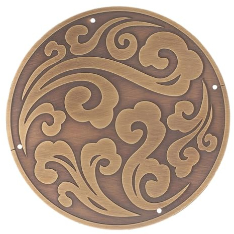 BIUDECO Aplique Decorativo y Elegancia Vintage Redondo de Latón Dorado Estilo Antiguo Instalación Fácil para Muebles de Exterior para Decoración Única