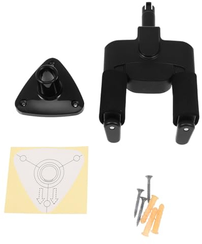 SUPVOX Gancho para Ukelele y Guitarra Diseño de Auto Bloqueo por Gravedad, Soporte de Pared Negro de Metal y Plástico, Práctico Colgador para Guardar Instrumentos