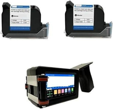 JCKJWL 1760PLUS-3 12.7MM Thermal Inkjet Printer For Plate Portable Text QR Barcode Batch Number Logo Label Coding Machine Multi-format Printing(With 2 ink)