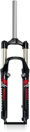 Caimcie 26 MTB-Gabel 1 1/8 V-Bremse/Scheibe Luftdruckdämpfung Fahrradgabel Aluminiumlegierung Schulterkontrolle C
