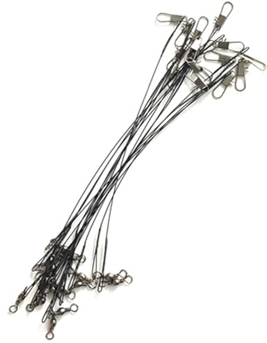 Steel Wire Leader Fishing Line Rigging Swivel Snap Set Connection Tackle Lure Rig Hook Set Fishing Line