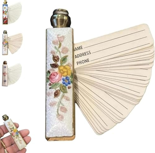 Adressbuch aus Messing mit antikem Emaille-Blumenmuster, Retro-Mini-Taschen-Notizbuch, kompaktes Tagebuch, passt leicht in Handtasche und Tasche, Sammlerstück, Geschenk für Frauen und