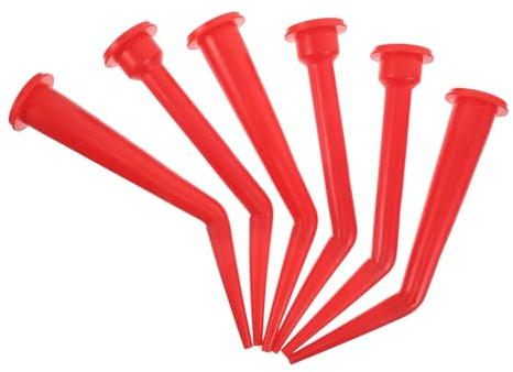 HOMSFOU 6pcs Plastic Caulking Nozzle Extension Tubes for Home Repair Sealant Tube Extenders with Threaded Curved Tips DIY Caulk Gun Accessory for Curtain Wall and Kitchen Bathroom Sealing