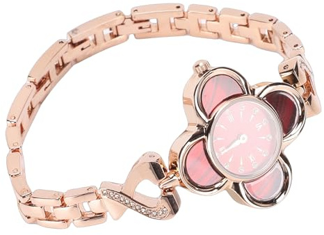 Cuifati Reloj de Pulsera Inteligente, Rastreador de Actividad Física para Mujer con Seguimiento del Sueño en Tiempo Real, Banda de Metal de Oro Rosa Resistente Al Agua, Esfera de Trébol