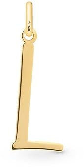 Amberta 14 Karat Gold Buchstaben Anhänger für Damen | Massiv 14 Karat Buchstabenanhänger Für Ketten