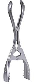 FIREFIX 2087 Brikettzange mit Gelenk, Länge 245 mm, verzinkt, Silber