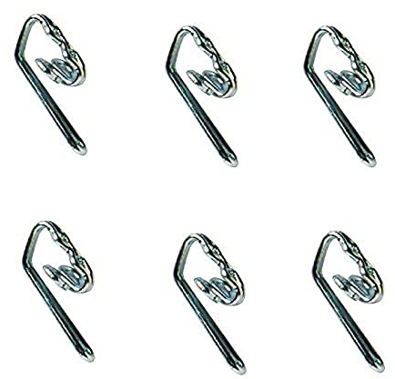 Merriway BH03702 (50 Pcs) Curtain Header Tape Drapery Hook BZP Steel - Pack of 50 Pieces