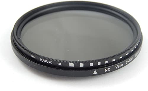 vhbw 77 mm grå neutralt tätat filter ND2-ND400 för alla 77 mm glas från Canon, Casio, Pentax, Olympus, Panasonic, Sony, Nikon, Fuji, Fujifilm
