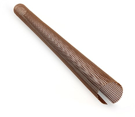 HaGa® Protector de canalones de 2 m de largo, rejilla de protección contra hojas para canalones de 100 mm - 125 mm - Colector de hojas en color marrón - Resistente a los rayos UV - Material duradero