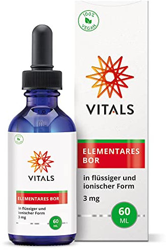 Vitals - Elementares Bor oder Boron. 3mg in flüssiger und ionischer Form 60ml. Boron aus dem Großen Salzsee in Utah.