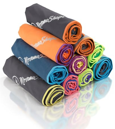 NirvanaShape Mikrofaser Handtuch - Reisehandtuch, Badetuch für Urlauber - kompakte, schnelltrocknende Microfaser Handtücher als Strandtuch, Sporthandtuch - für Reisen, Camping, Sport - 200 x 100 cm