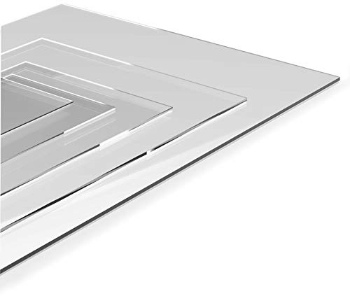 Polycarbonate Clear Plastic Cut to size Sheet Material 4mm (594 x 841mm (A1))