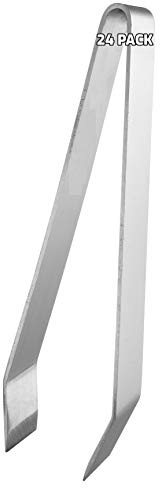 [24 PACK] Stainless Steel Fish Bone Tweezers - Fishbone Picker, Clean Tongs, Durable, Dishwasher Safe - Great for Filleting Fish and Seafood