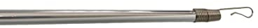 TENDAGGIMANIA Asta Tiratenda L. 125 CM per Tende da Interno in Alluminio COLORE CROMO LUCIDO -Diametro 11 mm- Asta per Tende Frustino per Bastone per tende da interno e Binari con Movimento Manuale