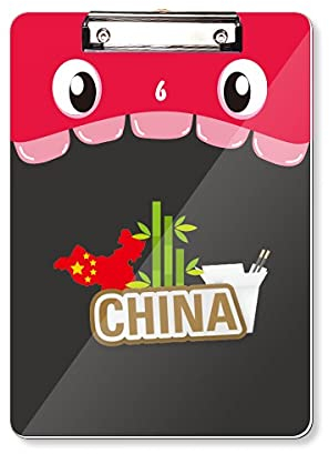 la chine carte bambou brown china town Dossier à tête plate bloc-notes d'apprentissage A4